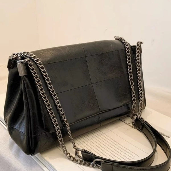 Bolsa Feminina Preta Alça Corrente Moderna Evidence