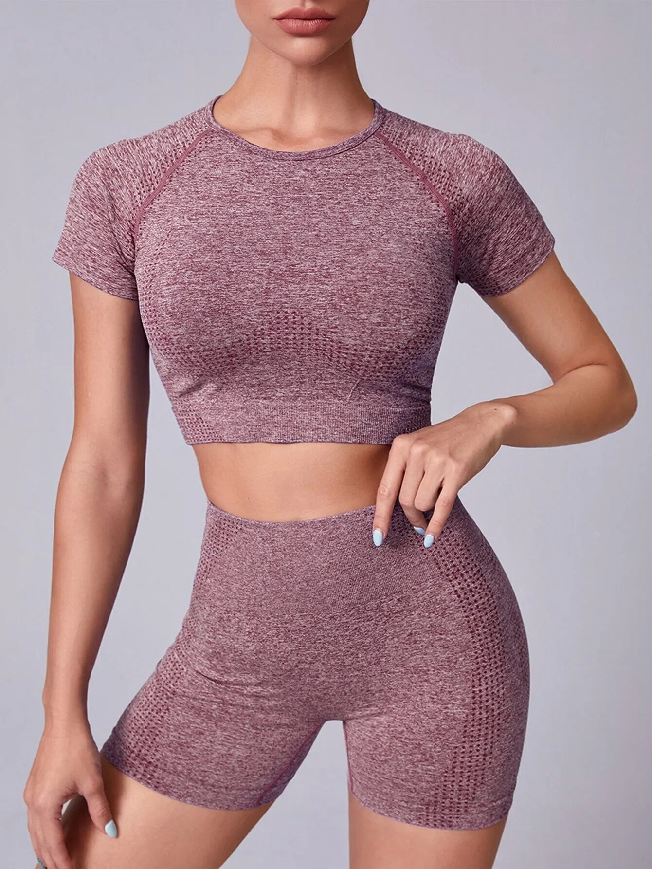 Conjunto Moderna Fitness Feminino 2 Peças Short e Cropped