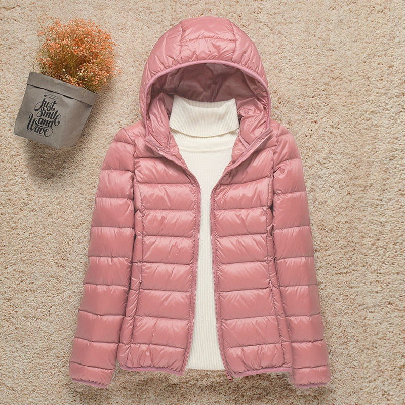 Jaqueta Puffer Feminina com Capuz