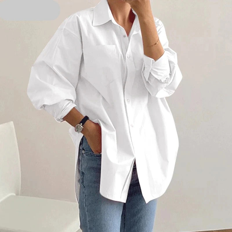 Camisa Feminina Manga Longa Moderna Zanya