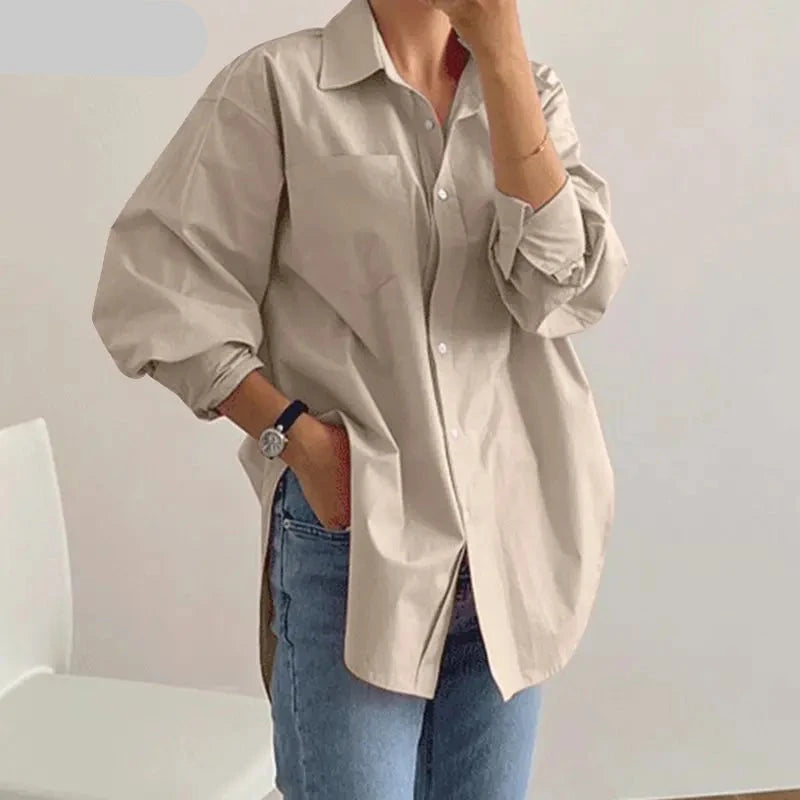 Camisa Feminina Manga Longa Moderna Zanya