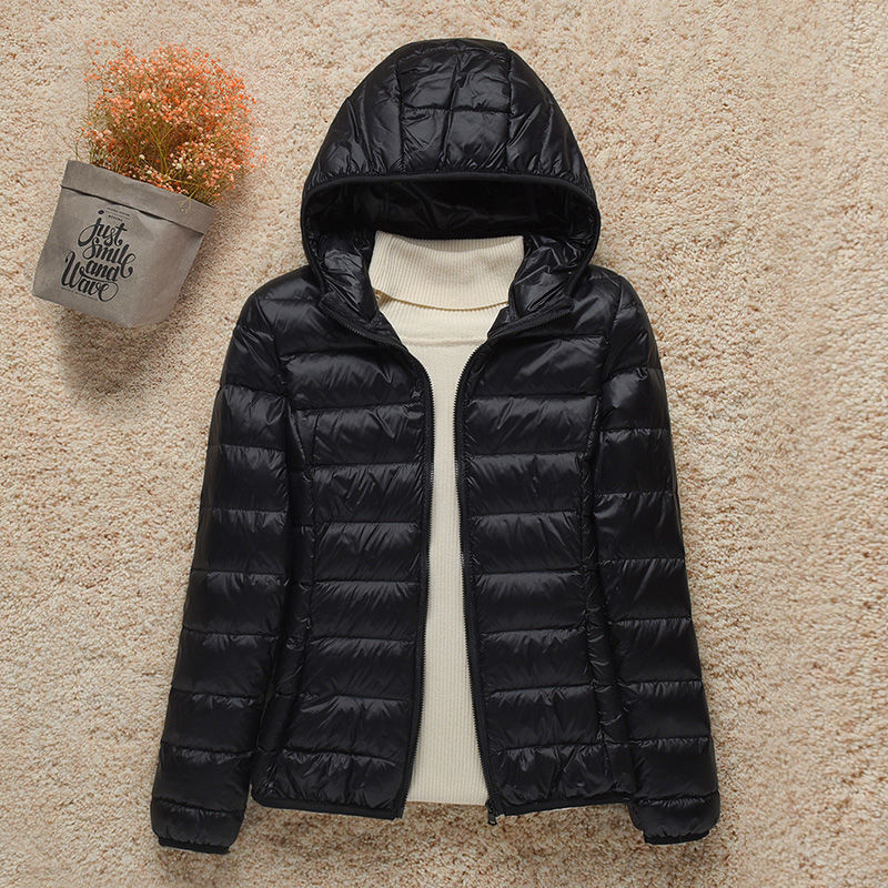 Jaqueta Puffer Feminina com Capuz