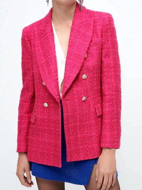 Blazer Feminino Alfaiataria Rosa Pink - Marselha