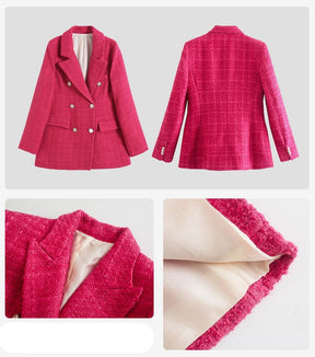 Blazer Feminino Alfaiataria Rosa Pink - Marselha