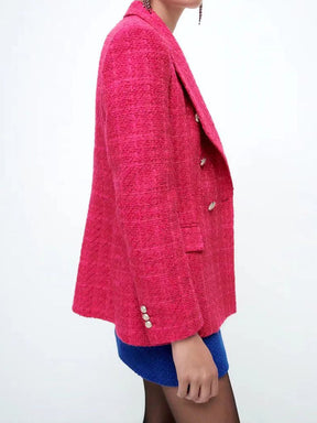 Blazer Feminino Alfaiataria Rosa Pink - Marselha