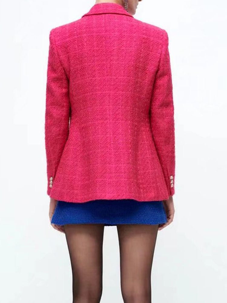 Blazer Feminino Alfaiataria Rosa Pink - Marselha