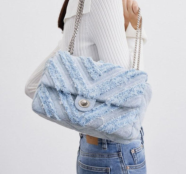 Bolsa Feminina de Ombro e CrossBody Jeans